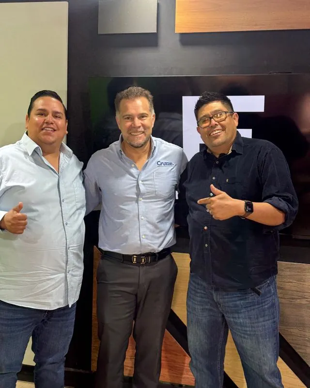 Con Martín Zermeño y Jorge Cruz, presidente de DESEC